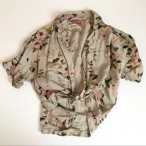Vintage Dusty Flower Boyfriend Shirt